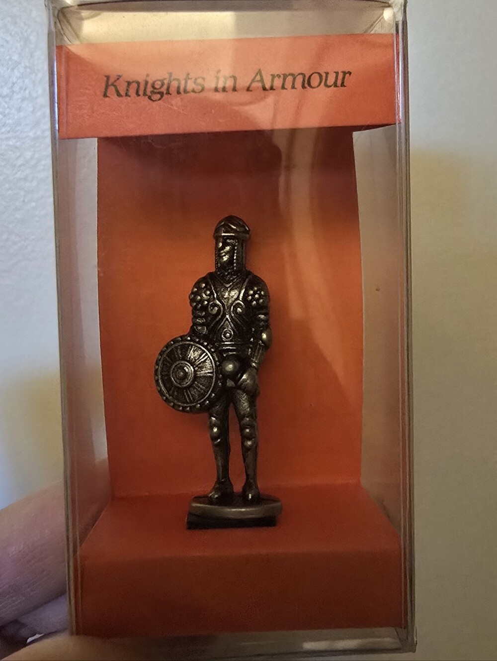 New In Box Knights in Armour Collectible Figurine - Silver Metal 1 Pc.